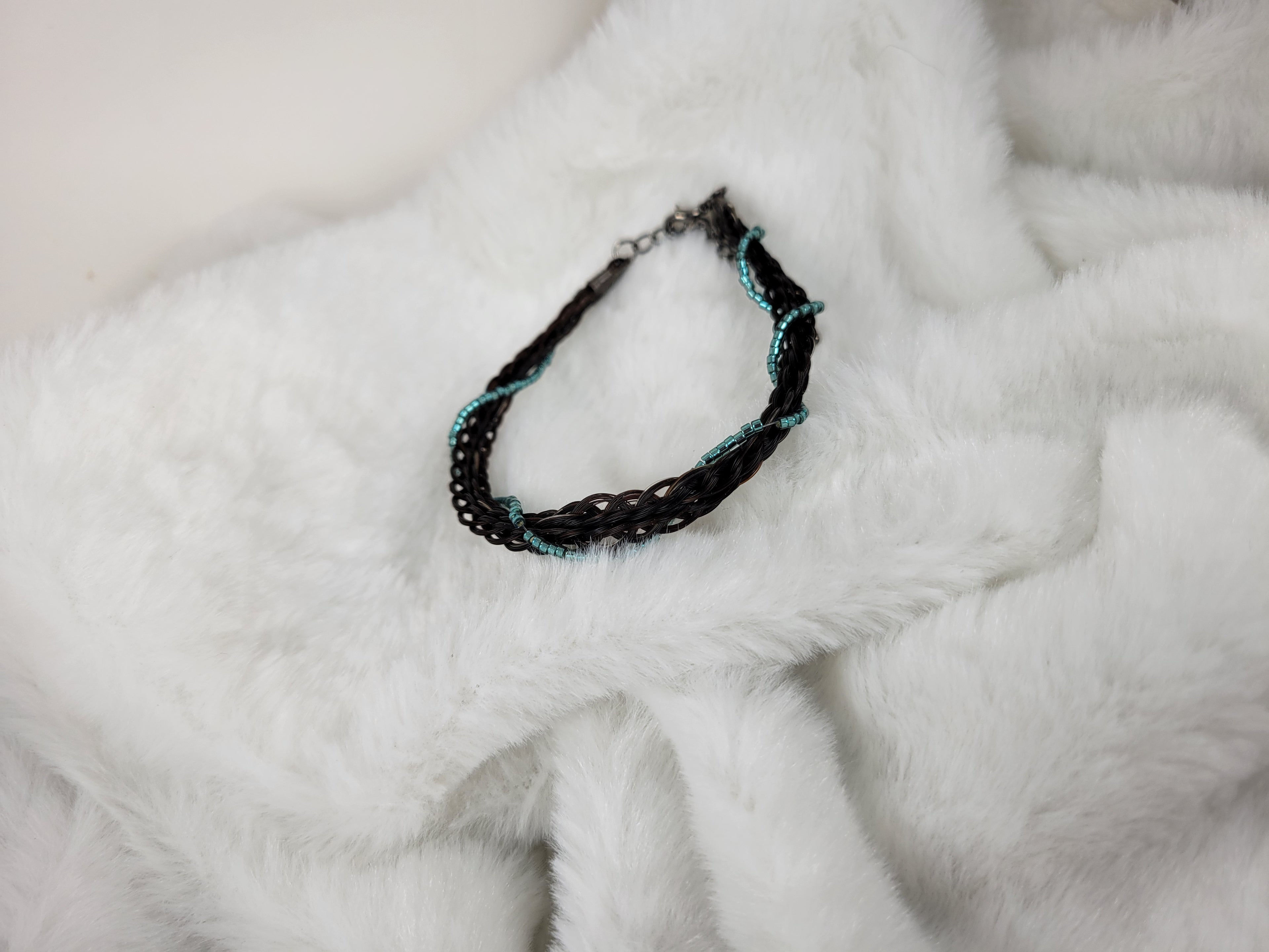 Custom Horse Hair Bracelet with Beading