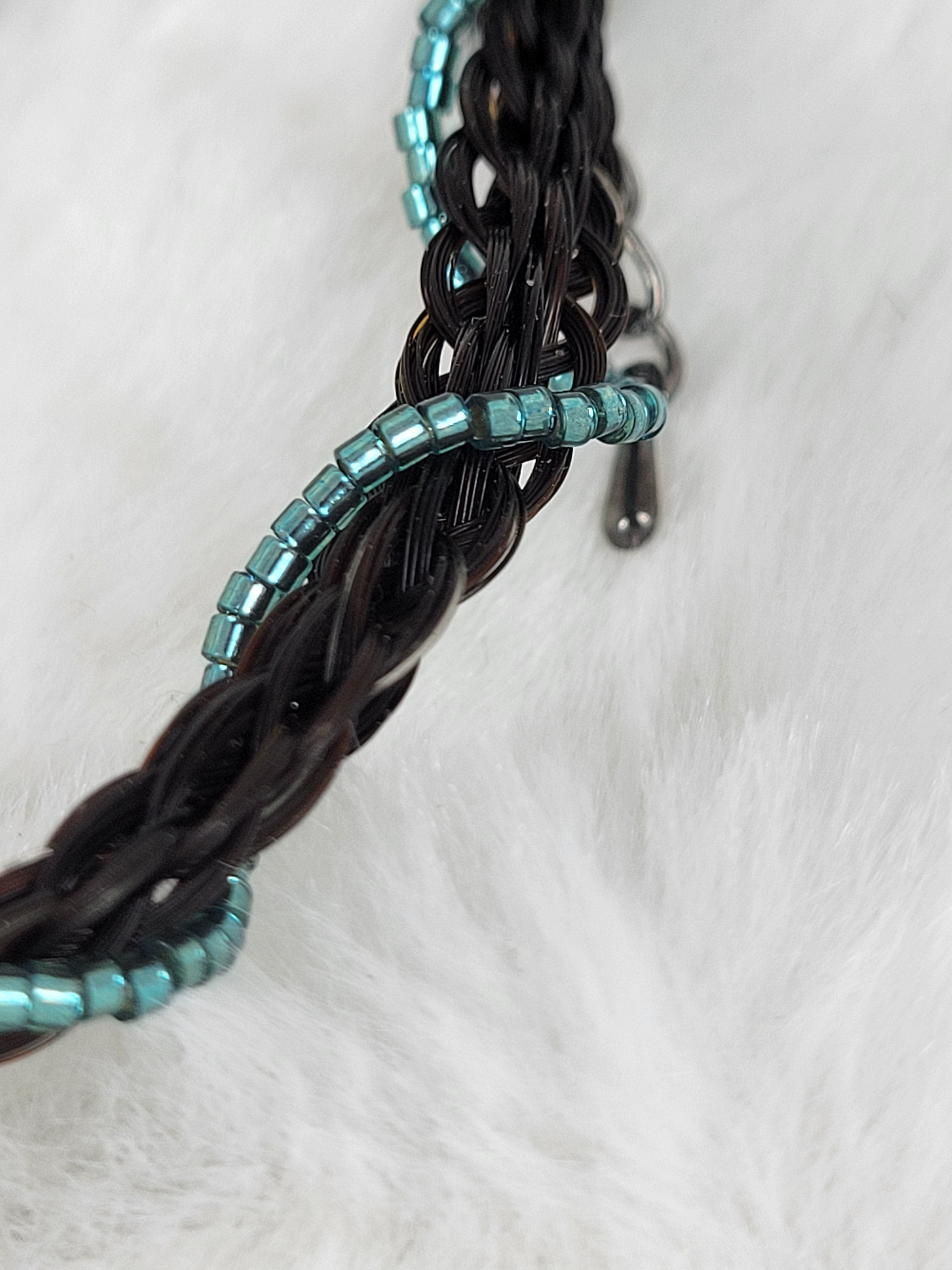 Custom Horse Hair Bracelet with Beading