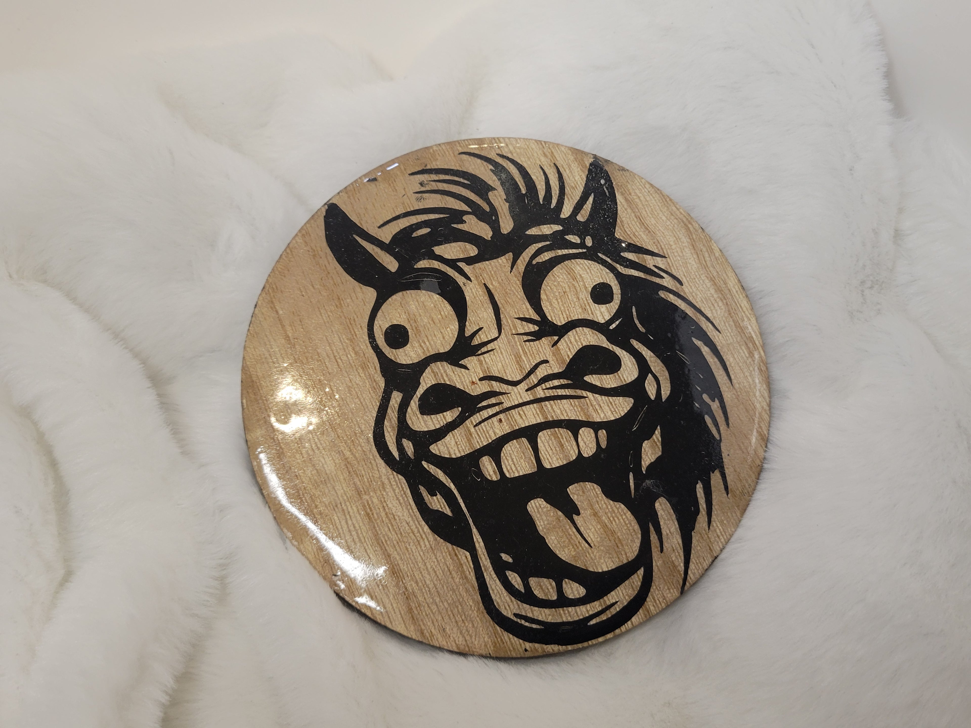 Handcrafted Pyrography Coaster Set of 4