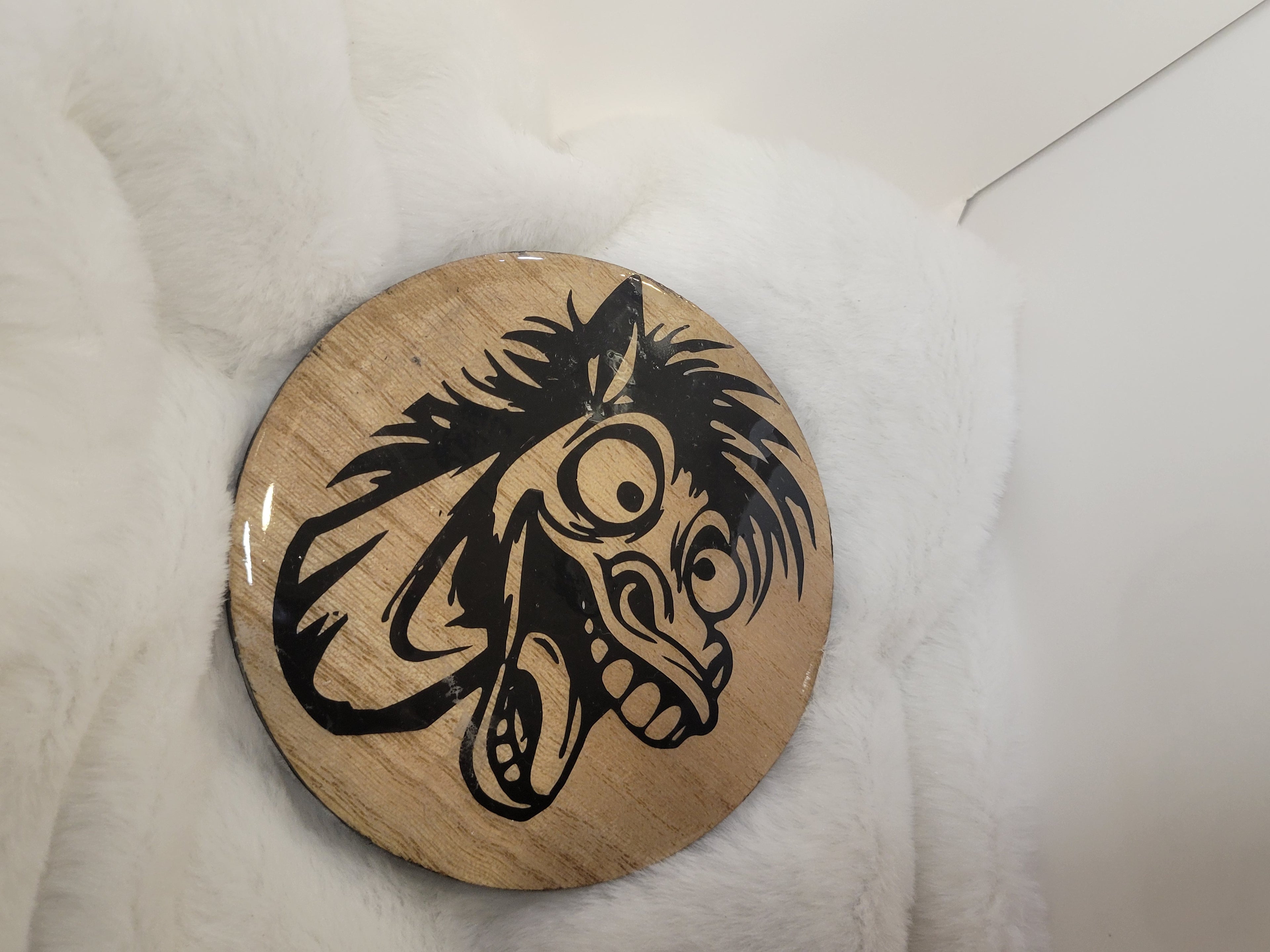 Handcrafted Pyrography Coaster Set of 4