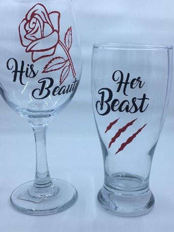 His Beauty Her Beast – Couples Glass Set