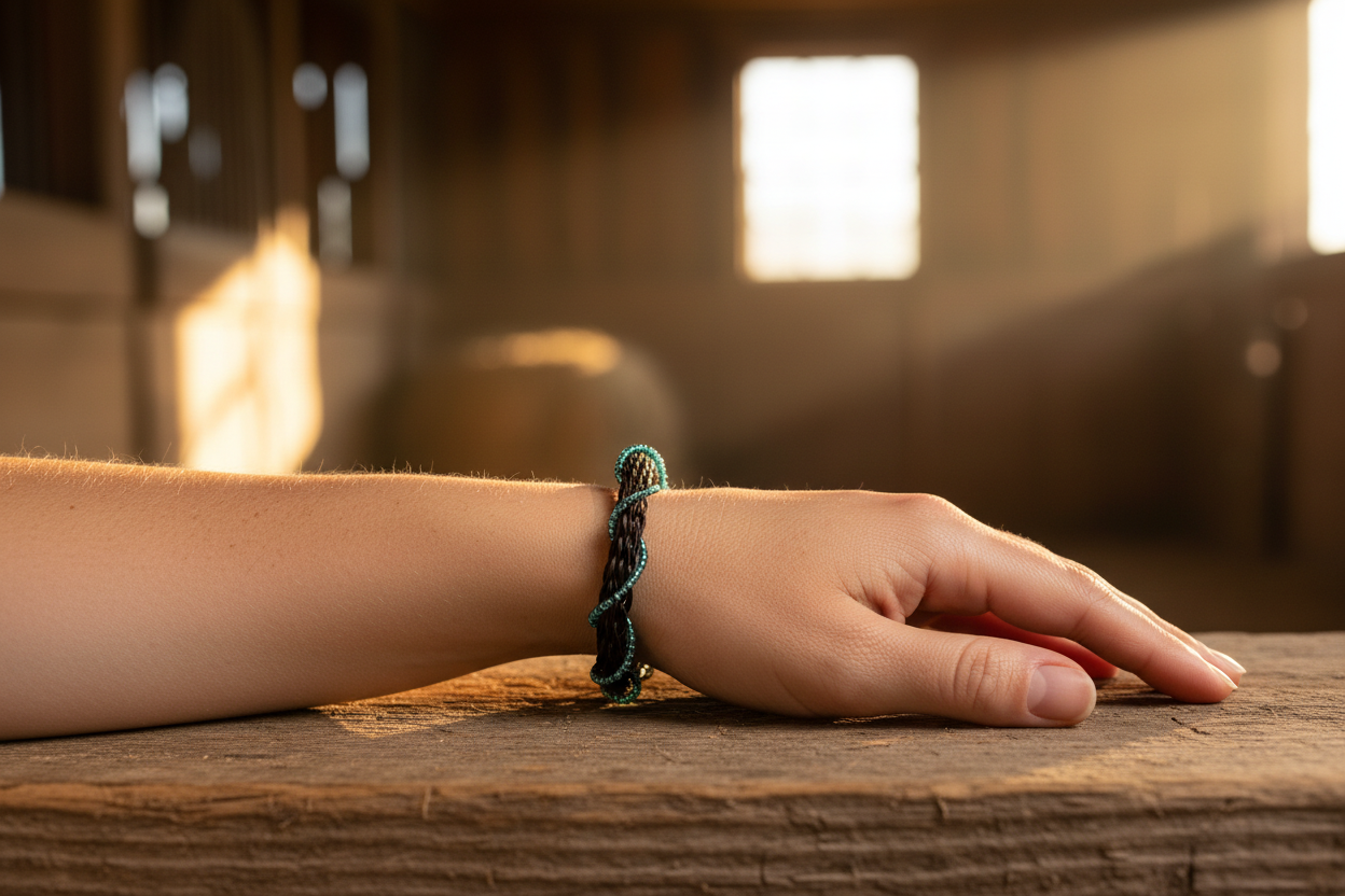 Custom Horse Hair Bracelet with Beading – Lifestyle