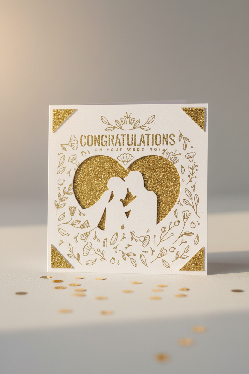 Wedding couple congratulations card lifestyle