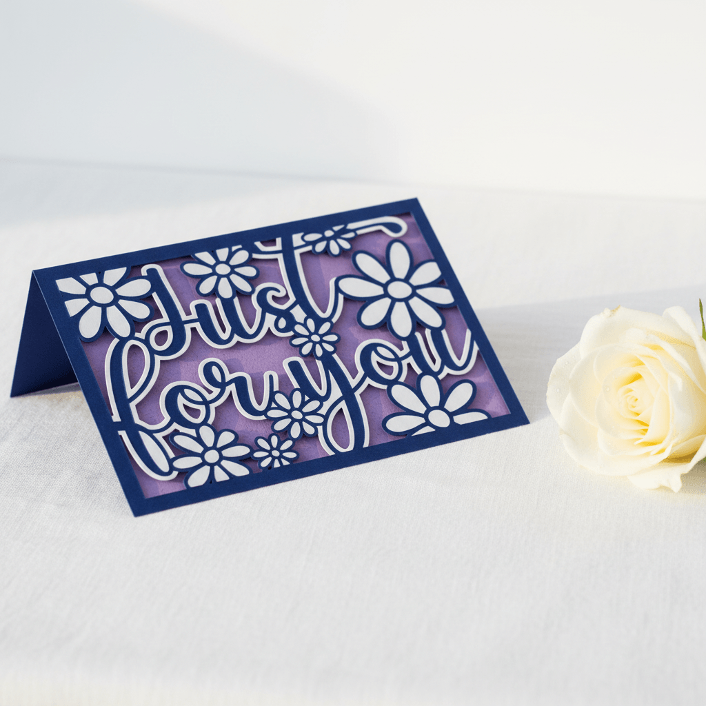 Burgundy rose card lifestyle