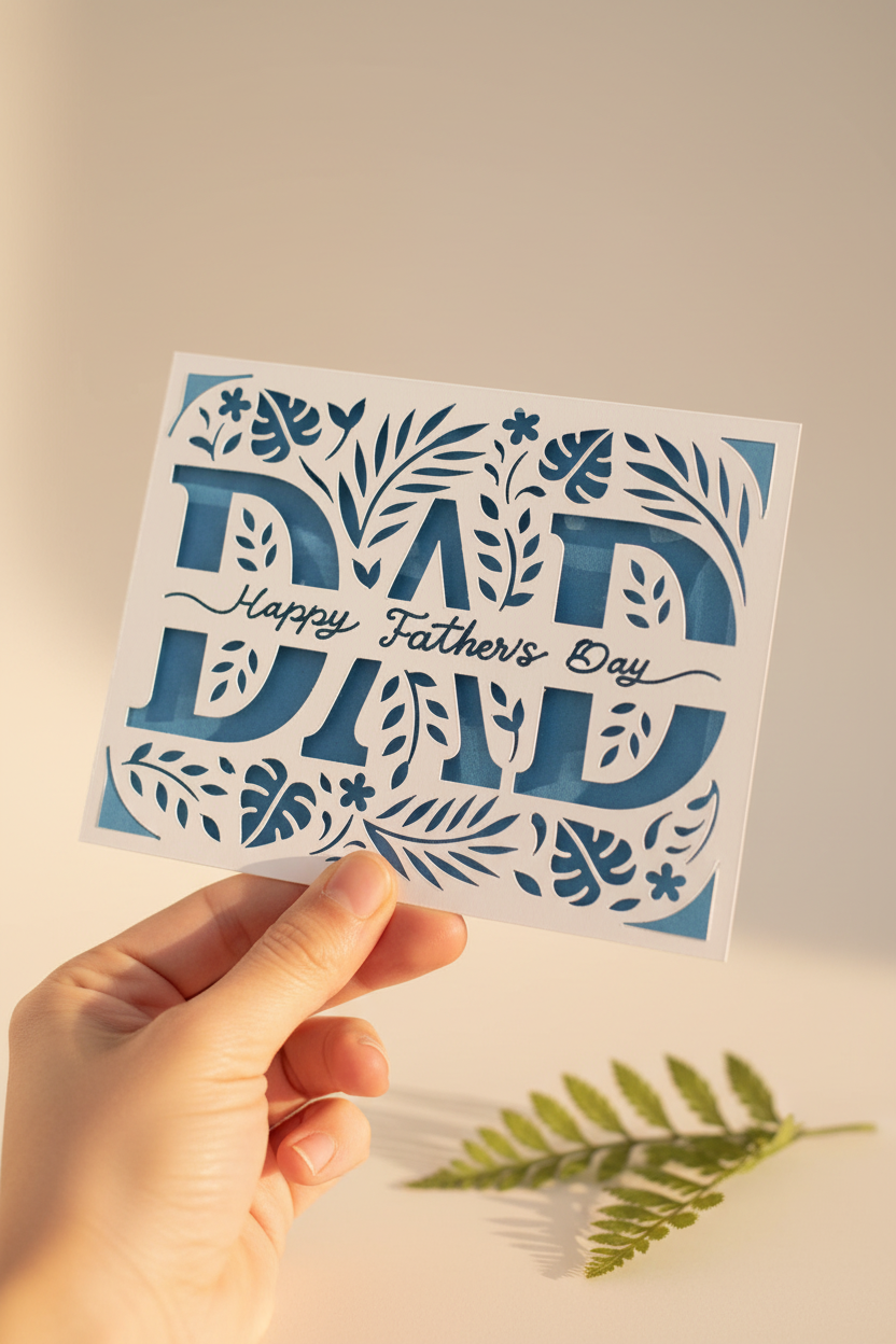 Floral DAD Father's Day card lifestyle