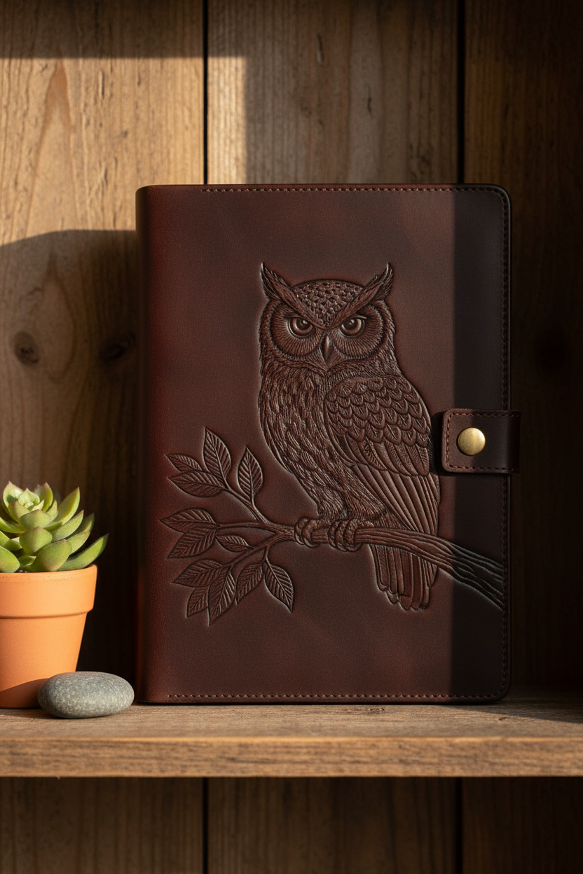 Leather Journal – Owl