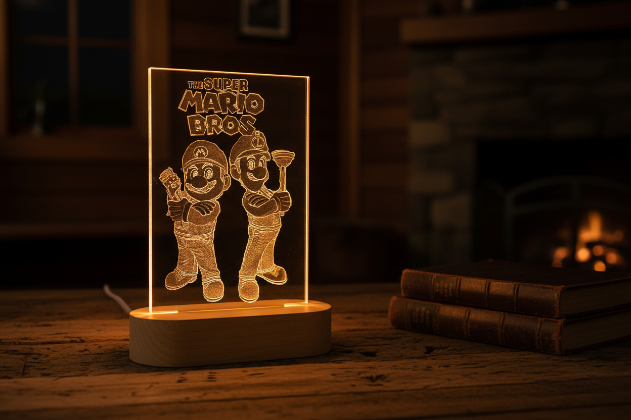 LED Etched Acrylic Light – Design 1