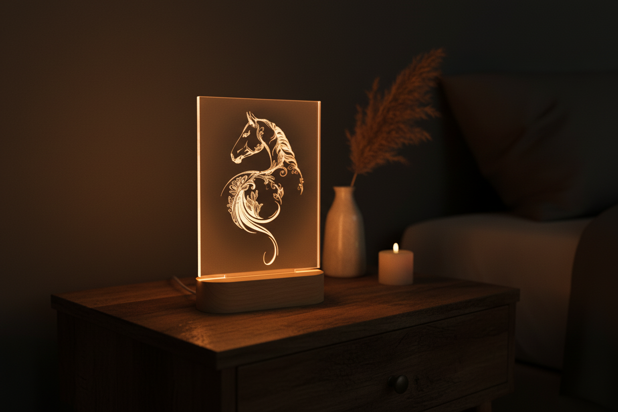 LED Etched Acrylic Light – Design 2