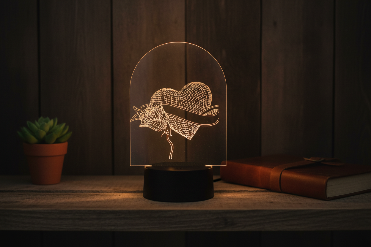LED Etched Acrylic Light – Design 3