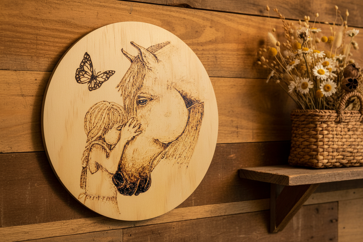 Pyrography Wood Plaque – Design 10