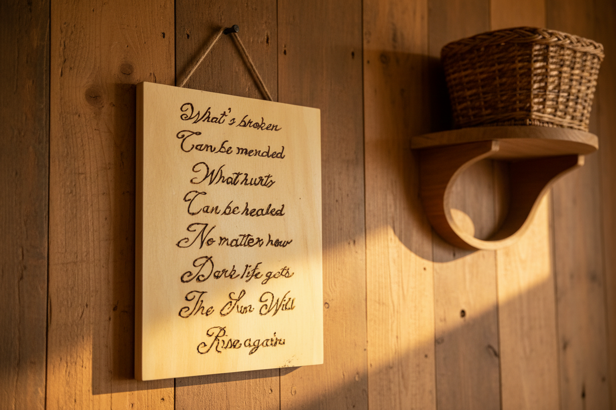 Pyrography Wood Plaque – Design 5