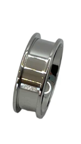stainless_steel ring on a white background