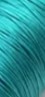Close-up of teal hair color swatch