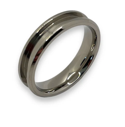 titanium ring on a white background