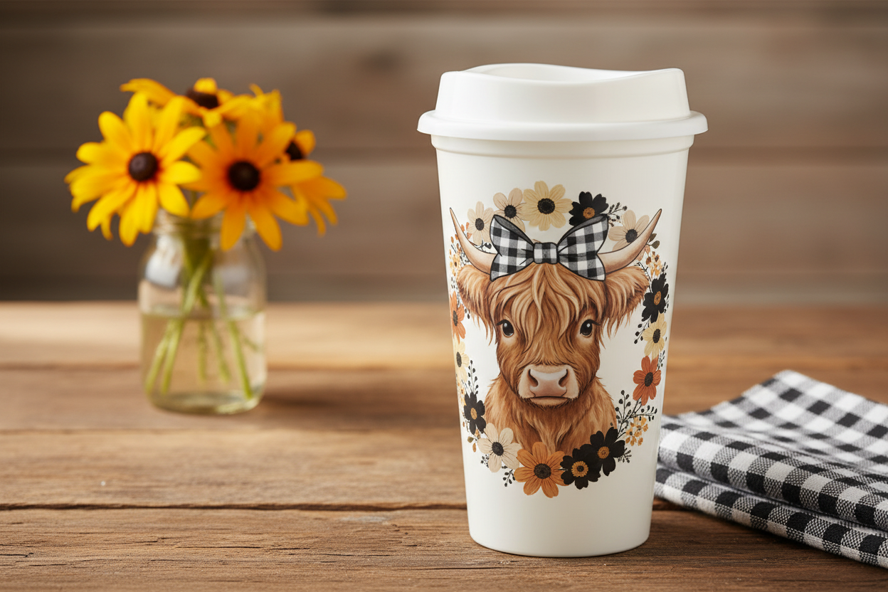 Tumbler – Highland Cow